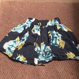 Blue floral skirt